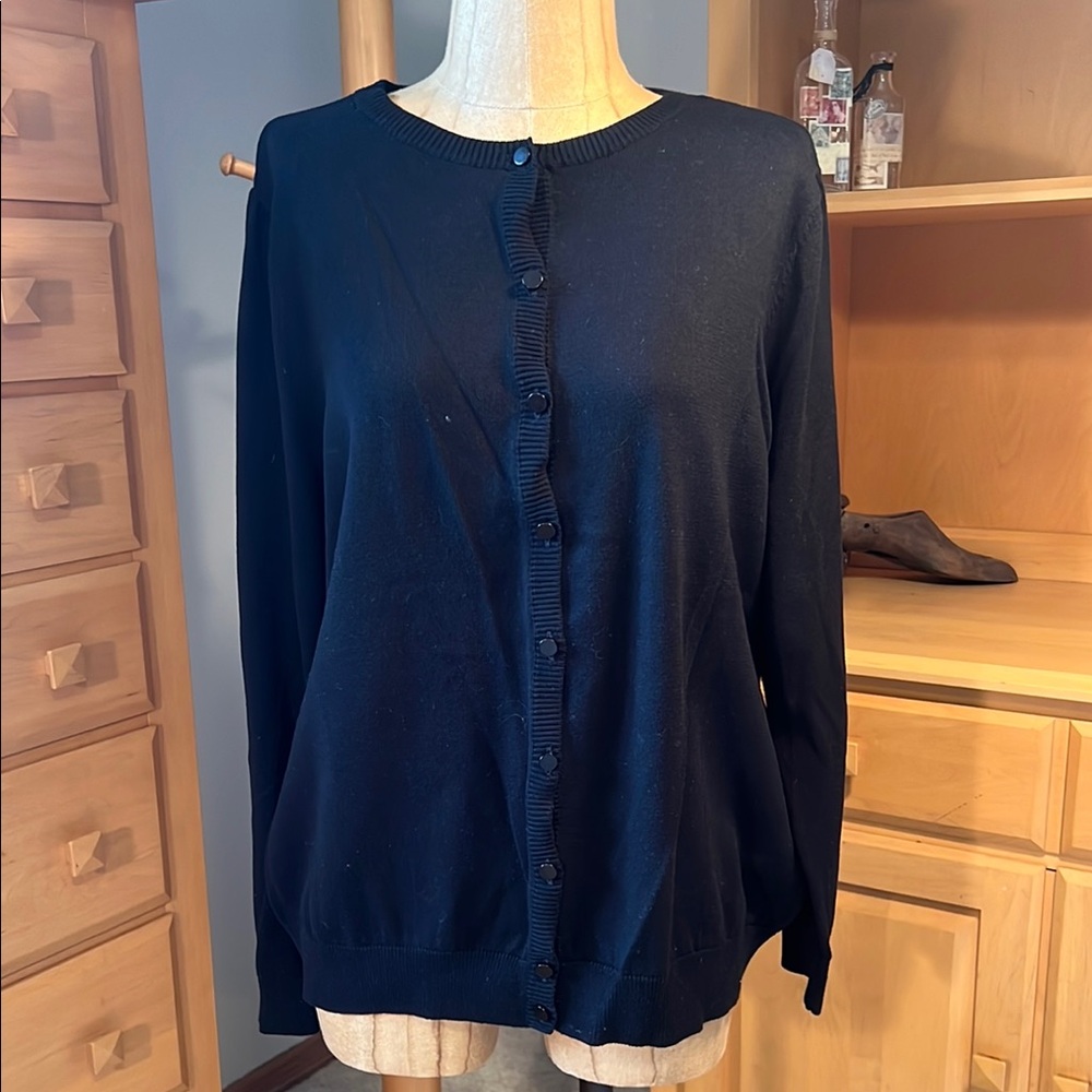 Black Button-Up Cardigan
